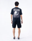 Oversized T-shirt (Moon Print) Black
