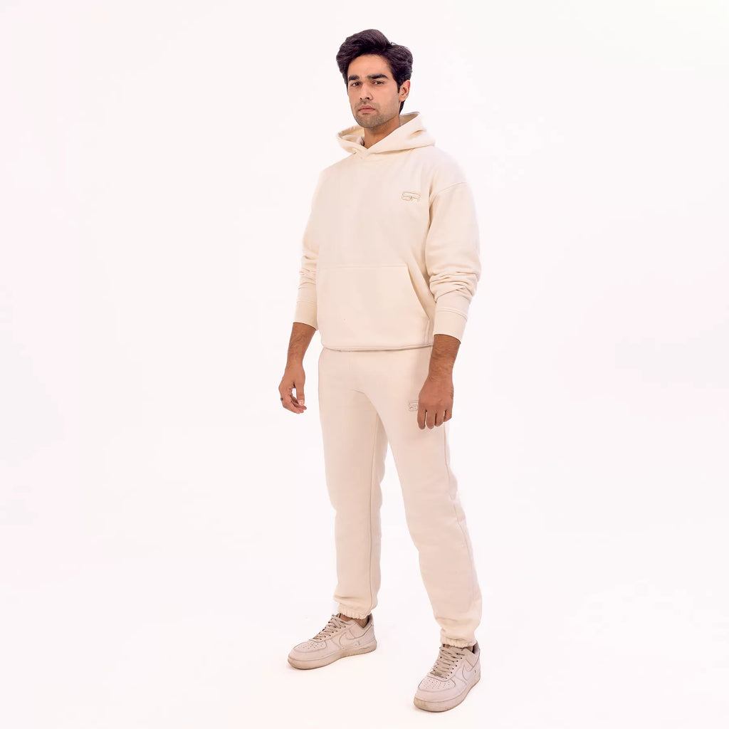 cream color hoodie