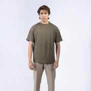 Oversized T-shirt (Moon Print) Olive