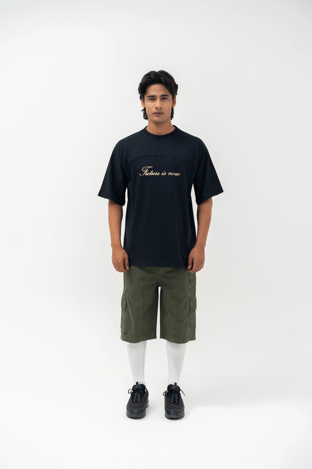 OLIVE CARGO SHORTS