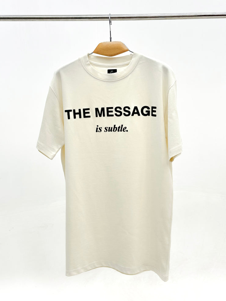 High Density Print Regular Fit Tee Ivory