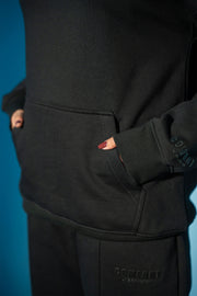 Black Bold Puff Comfort Hoodie