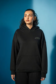Black Bold Puff Comfort Hoodie