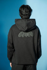 Black Bold Puff Comfort Hoodie