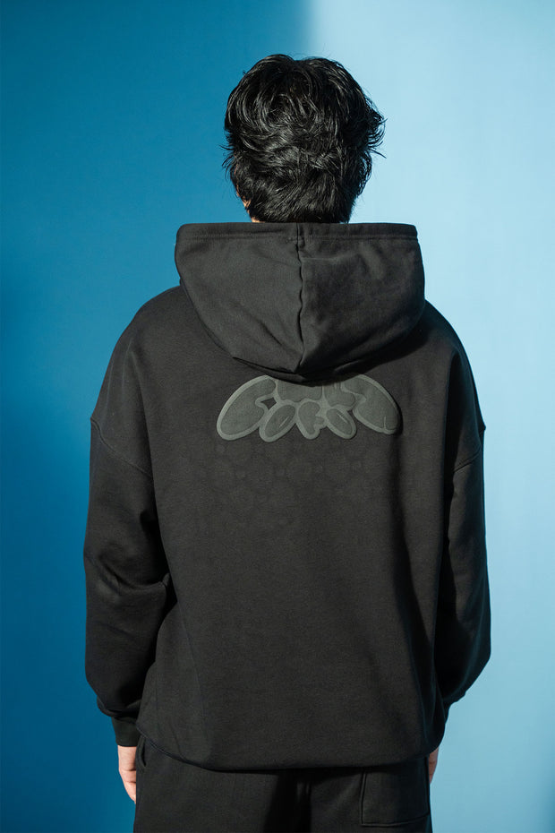 Black Bold Puff Comfort Hoodie