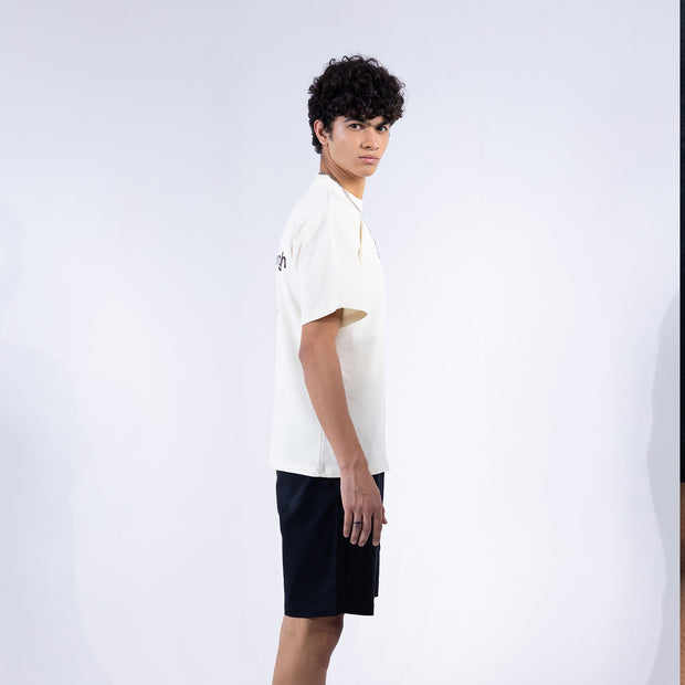 Oversized Puff Print T-shirt Ivory