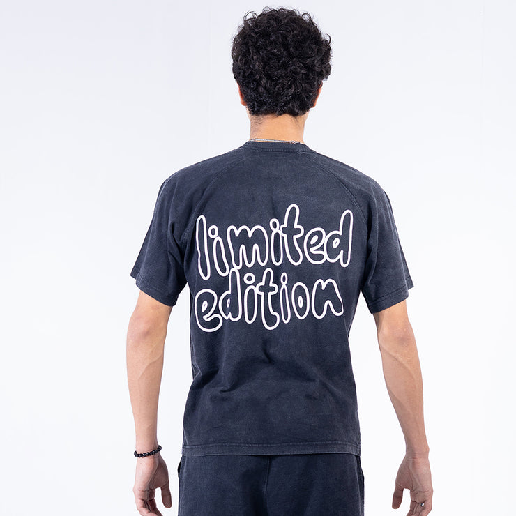 Limited Edition Stone Washed T shirt Black (Unisex)