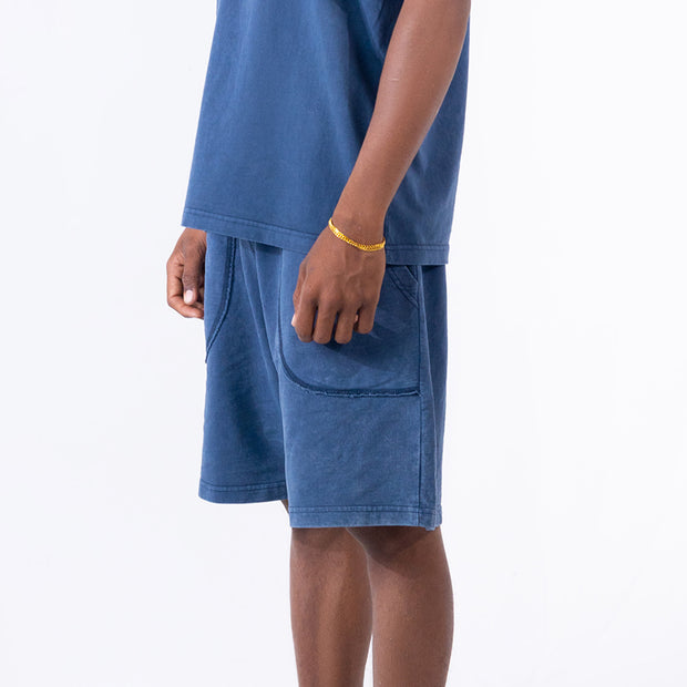 Limited Edition Stone Washed T shirt Navy (Unisex)