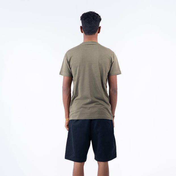 High Density Print Regular Fit Tee Olive