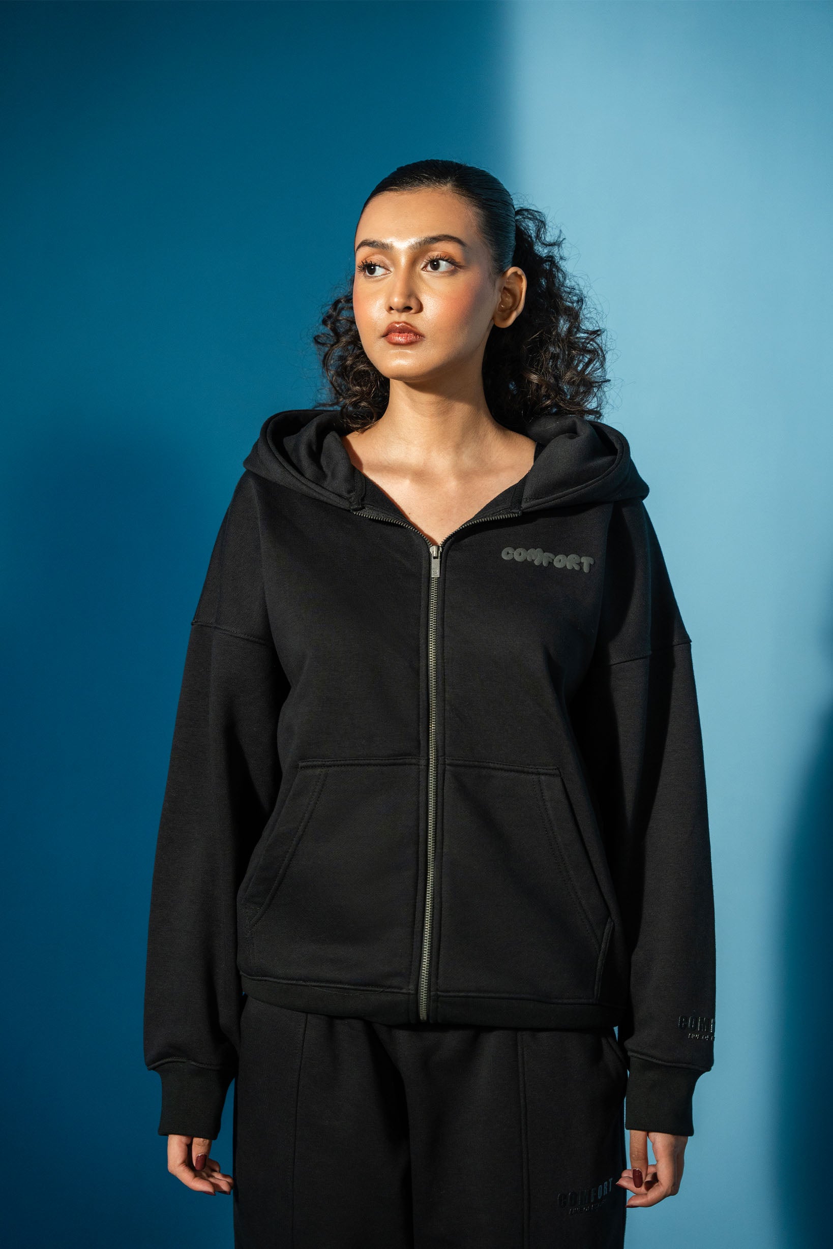 Black Comfort Full Zip
