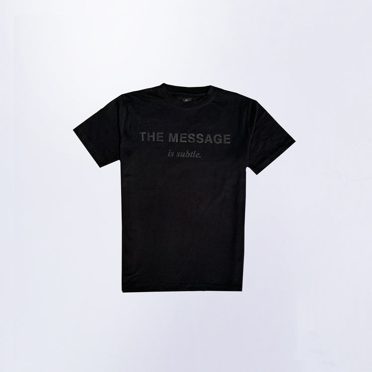 High Density Print Regular Fit Tee Black