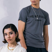 High Density Print Regular Fit Tee Grey