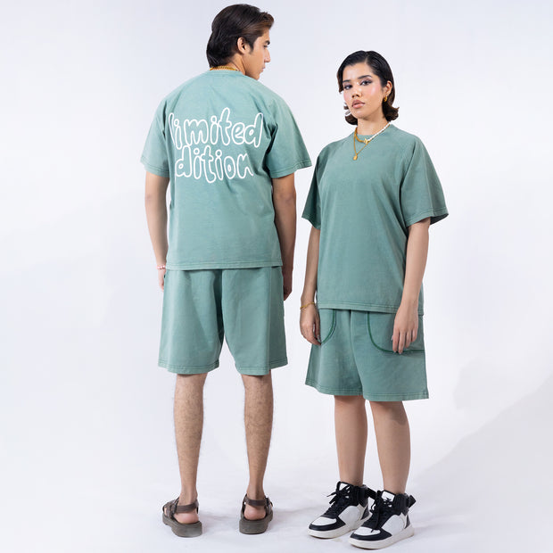 Limited Edition Stone Washed T shirt Green (Unisex)
