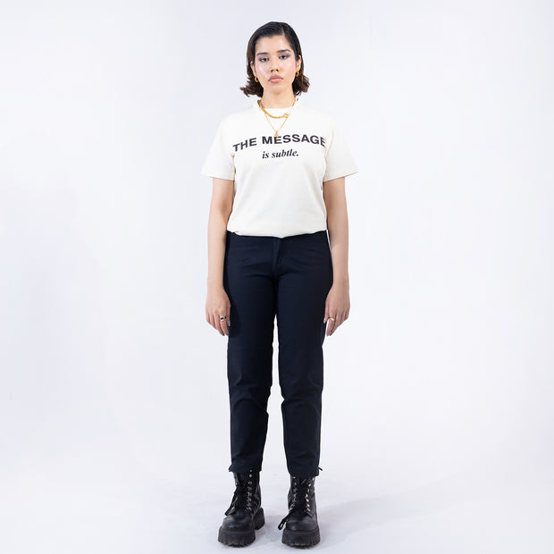 High Density Print Regular Fit Tee Ivory