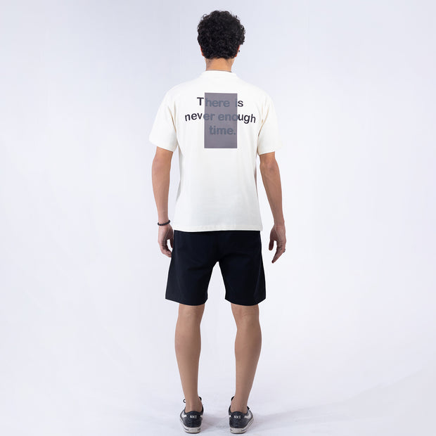 Oversized Puff Print T-shirt Ivory