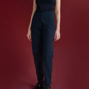 High Waisted Pants Navy