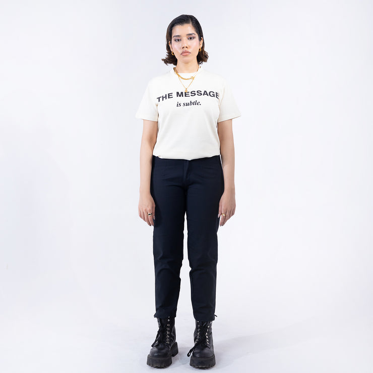 High Density Print Regular Fit Tee Ivory
