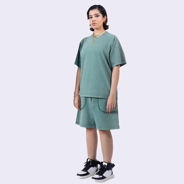Limited Edition Stone Washed T shirt Green (Unisex)