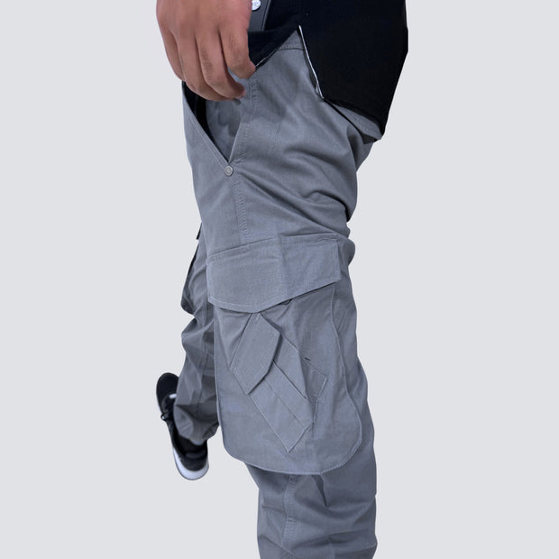 Premium Cargo Pants Light Gray