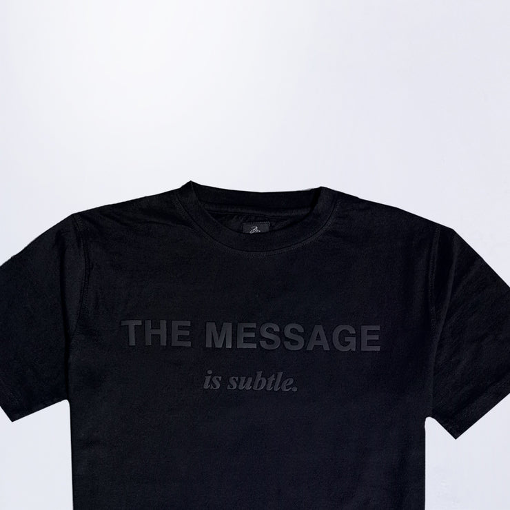 High Density Print Regular Fit Tee Black