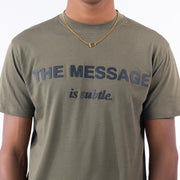 High Density Print Regular Fit Tee Olive