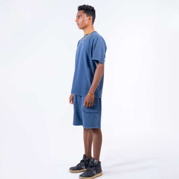 Limited Edition Stone Washed T shirt Navy (Unisex)