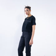 High Density Print Regular Fit Tee Black
