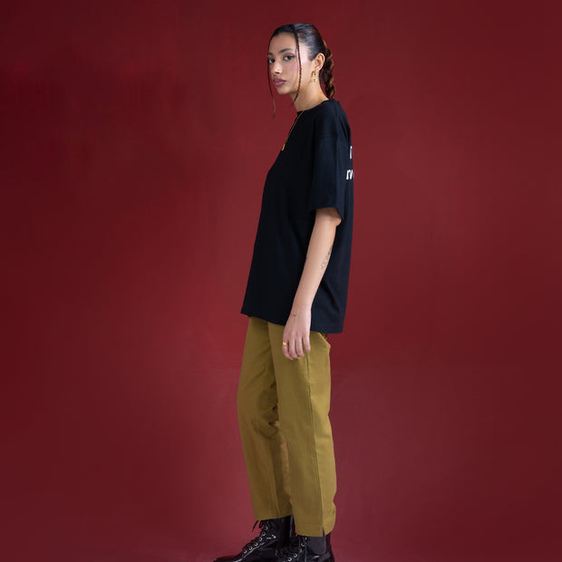 Oversized Puff Print T-shirt black